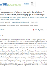 Health consequences of climate change in Bangladesh: An overview of the evidence, knowledge gaps and challenges. 