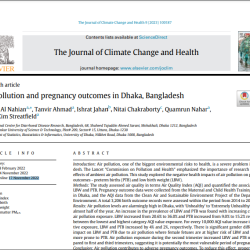 Air pollution and pregnancy outcomes in Dhaka, Bangladesh