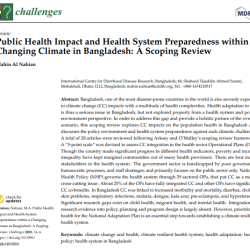 Public Health Impact and Health System Preparedness within a Changing Climate in Bangladesh: A Scoping Review